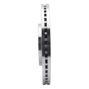 Ford Police Interceptor Utility Brake Rotor (1) - Front Left - R1 Concepts - Drilled & Slotted - Silver - `13-`19